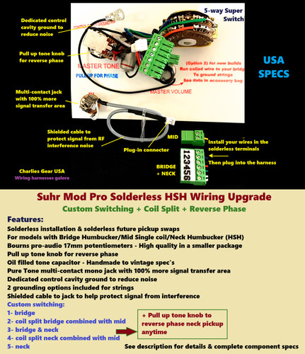 Suhr mod pro solderless hsh - suhr,